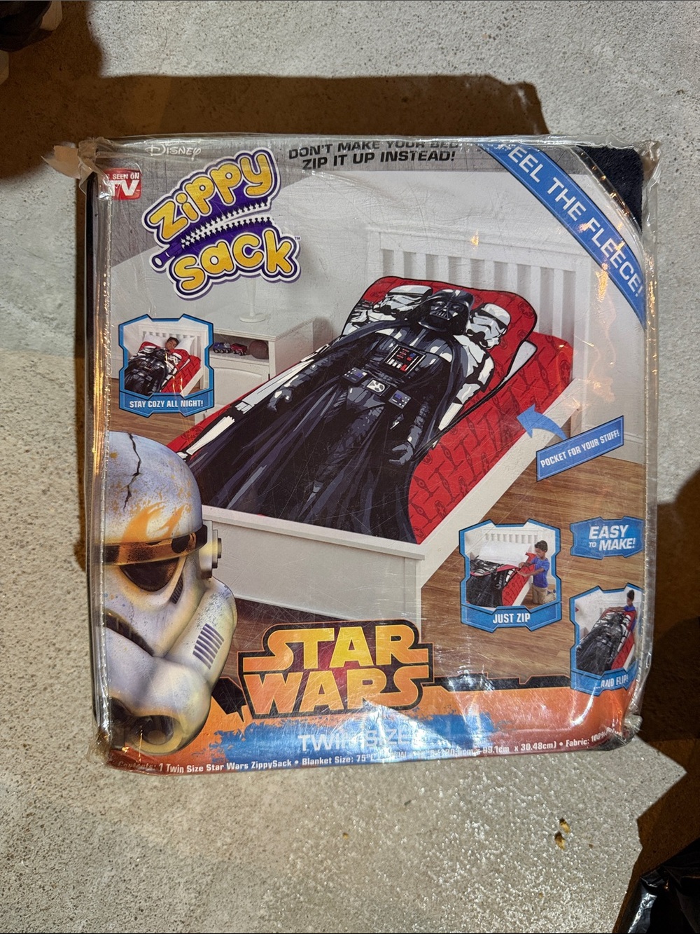 Disney Star Wars Zippy Sack Sleeping Bag - Red, Black & White